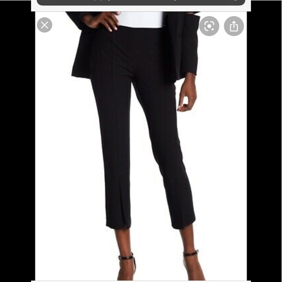 supply & Demand Pants - Supply & Demand Slit Front Ankle Pants Black